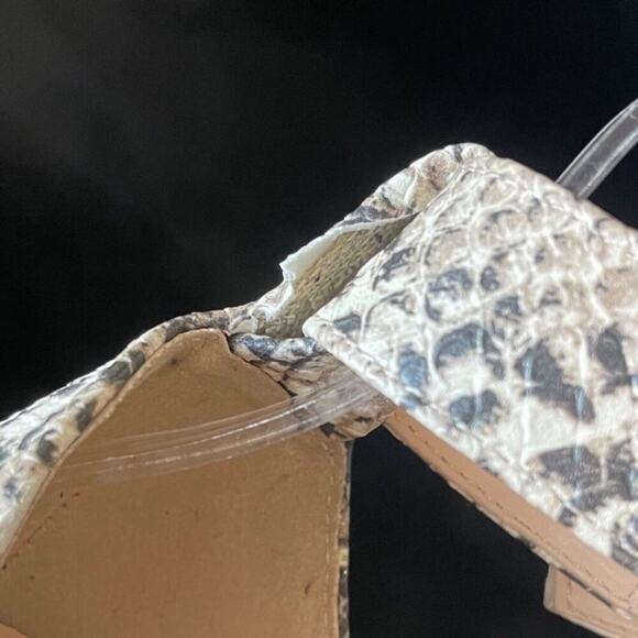 Madden Girl Saaxon Womens Heeled Sandal 7M Snake Print Pointed Toe Block Heel - Picture 6 of 10